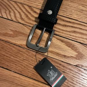 Black Italian Leather Belt